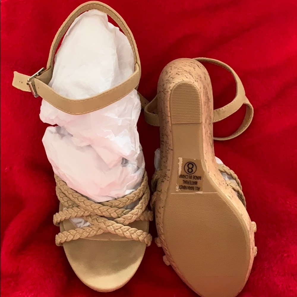 Wedge Heels Tan color (New)
